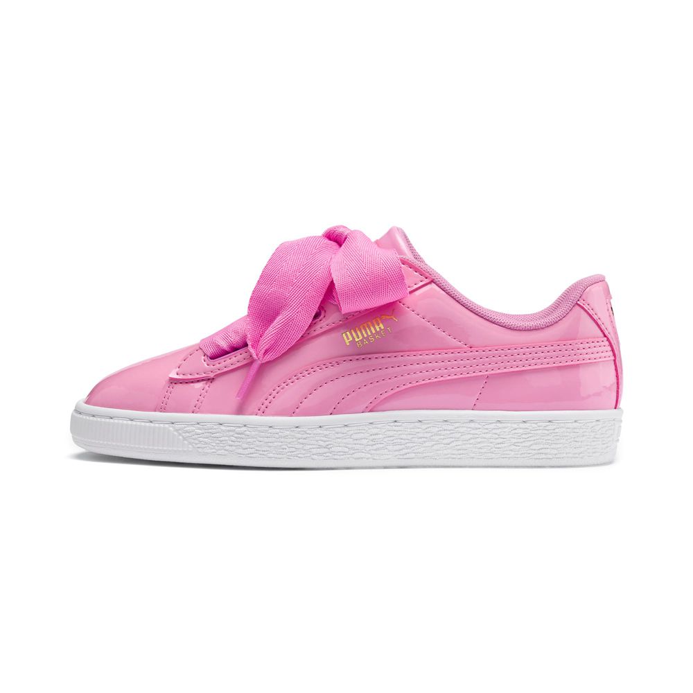 Puma Basket Heart Patent Lány Sportcipő - Rózsaszín/Arany/Fehér ( Hungary - SIVTK7913 )